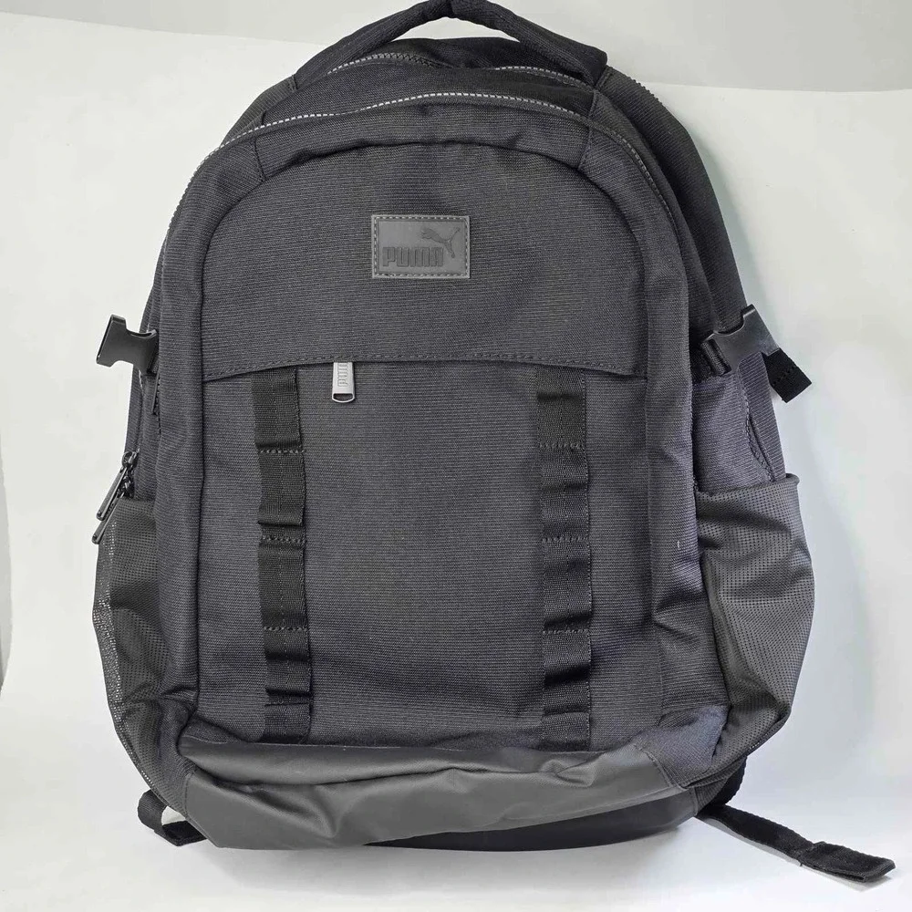PUMA Range Backpack w Padded Straps Laptop Sleeve & Luggage Strap Black One Size